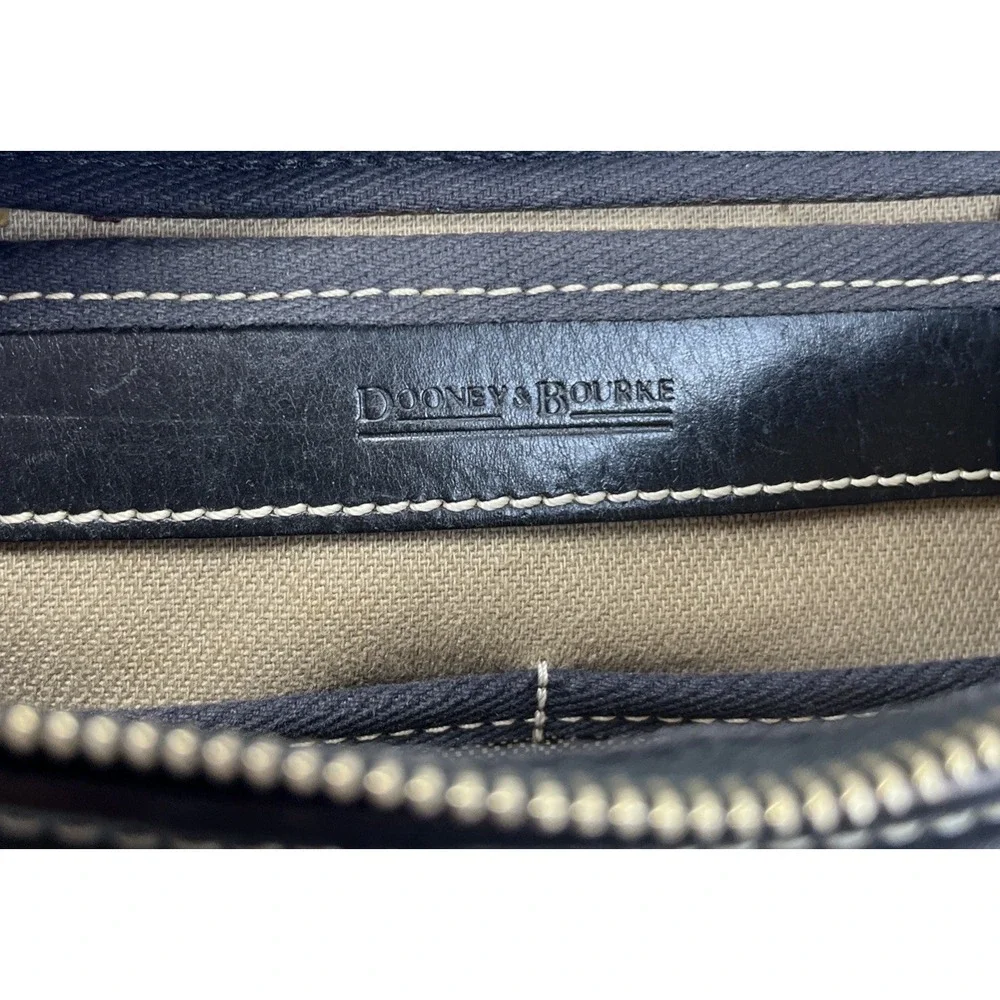 Vintage Dooney & Bourke‎ Signature Monogram Shoulder Handbag Purse Grey/Black